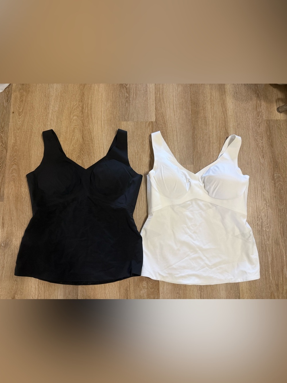 Honeylove Liftwear Bra Top Black/White Lot of 2 Built In Bra Size 1X Shapewear